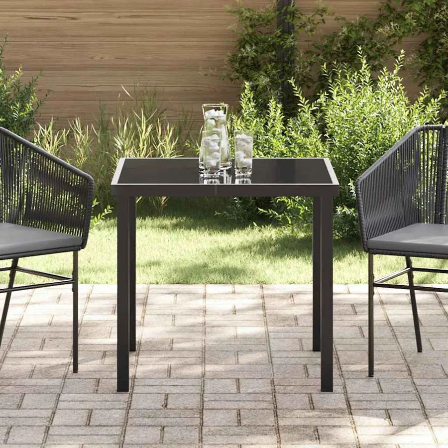 Table de Jardin Noir 80 x 80 x 73 cm Métal - 4