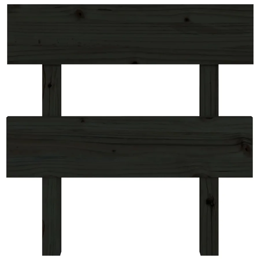 Tête de lit Noir 93,5x3x81 cm Bois massif de pin - 3