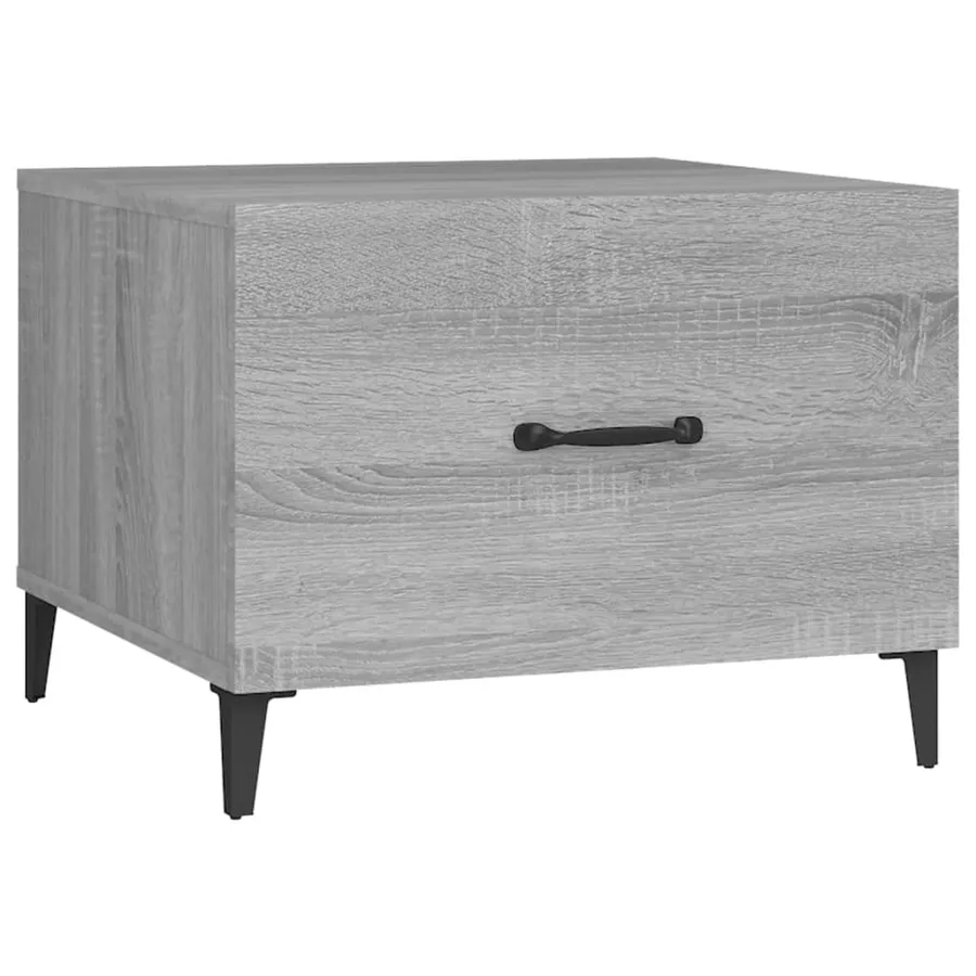 Tables basses avec pieds en métal 2 pcs Sonoma gris 50x50x40 cm - 6