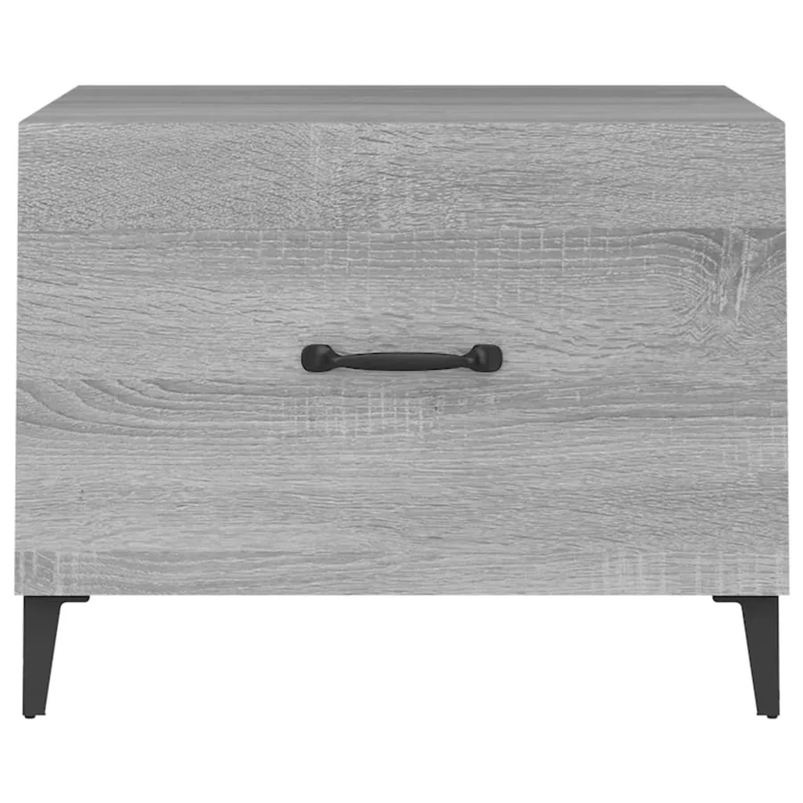 Tables basses avec pieds en métal 2 pcs Sonoma gris 50x50x40 cm - 7