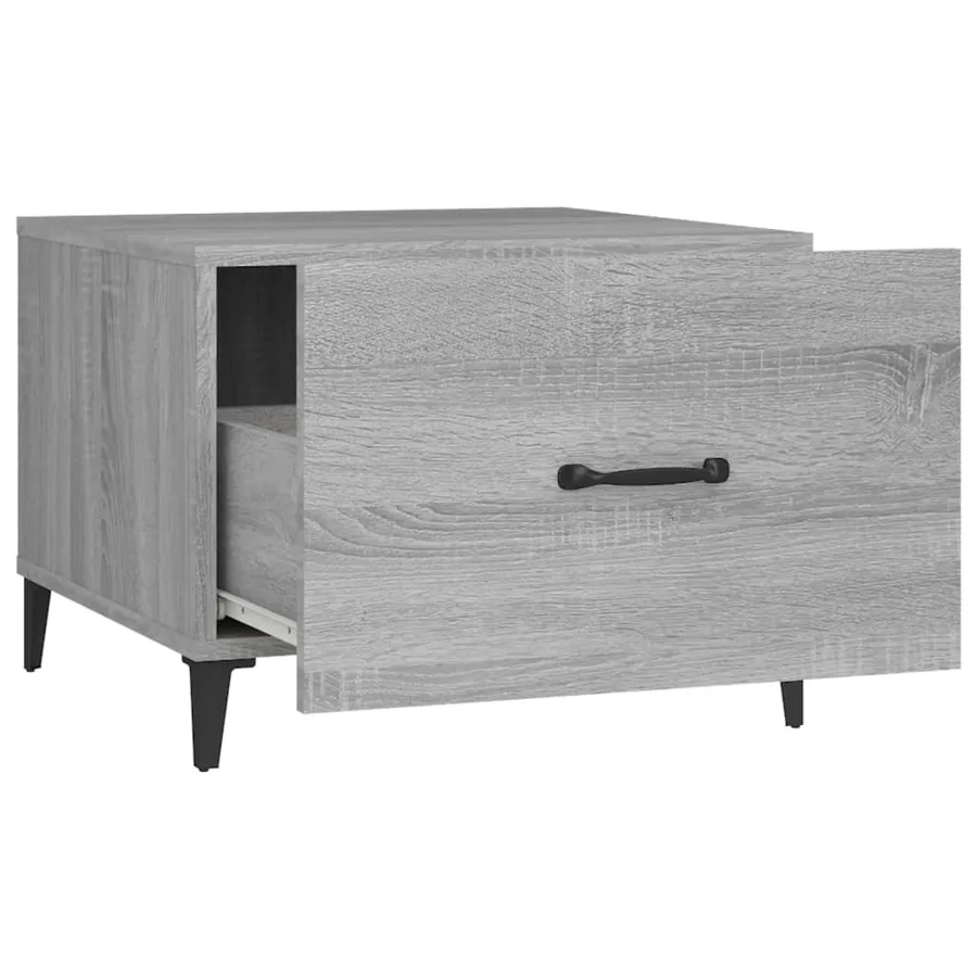 Tables basses avec pieds en métal 2 pcs Sonoma gris 50x50x40 cm - 9