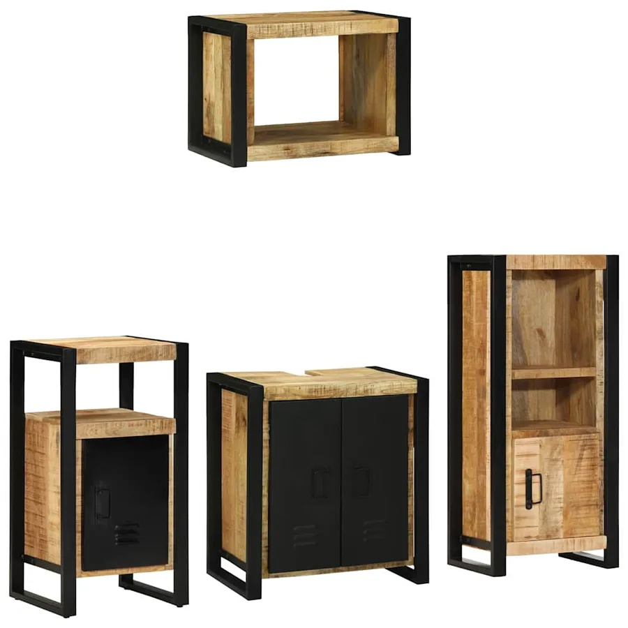 Ensemble de mobilier de salle de bain avec tiroir 4 pcs - 2