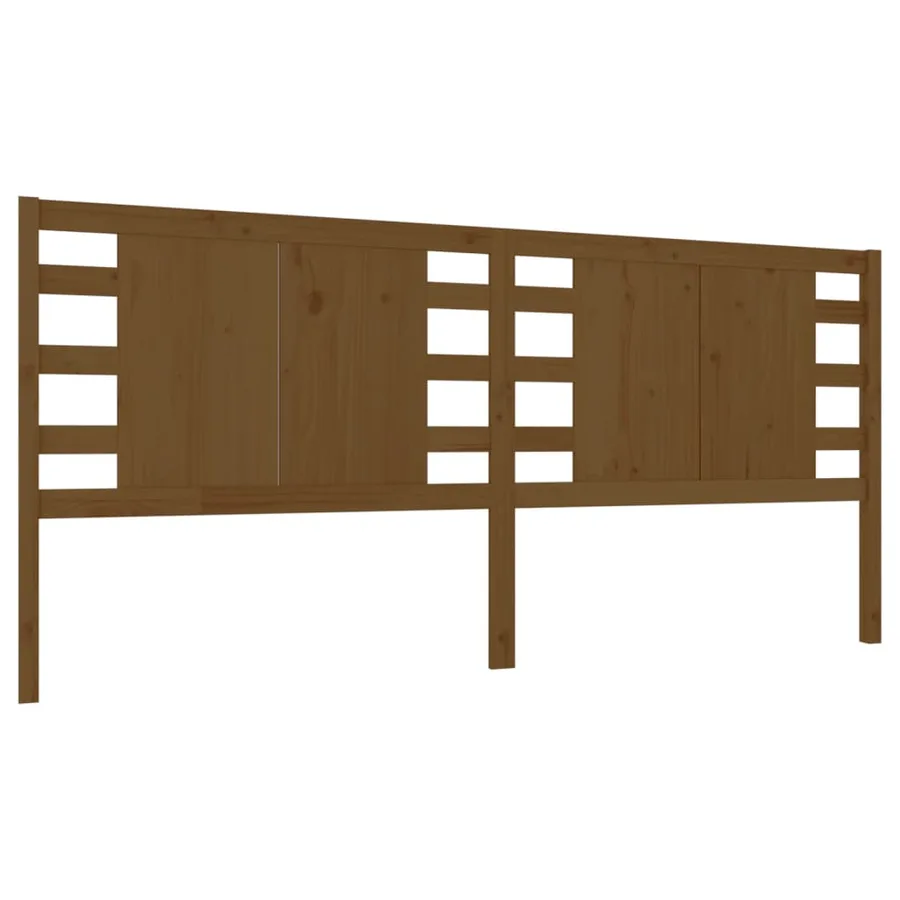 Tête de lit Marron miel 126x4x100 cm Bois massif de pin - 2