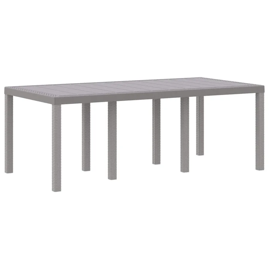 Ensemble de salle à manger pour jardin 9 pcs Gris clair - 5