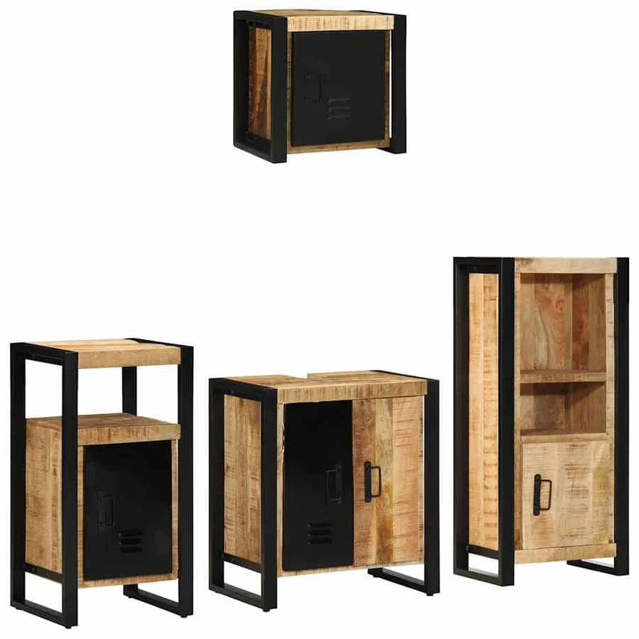 Ensemble de mobilier de salle de bain avec tiroir 4 pcs - 2