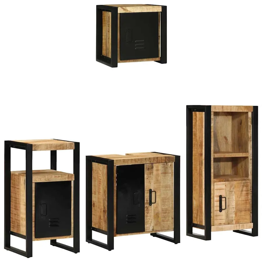 Ensemble de mobilier de salle de bain avec tiroir 4 pcs - 3