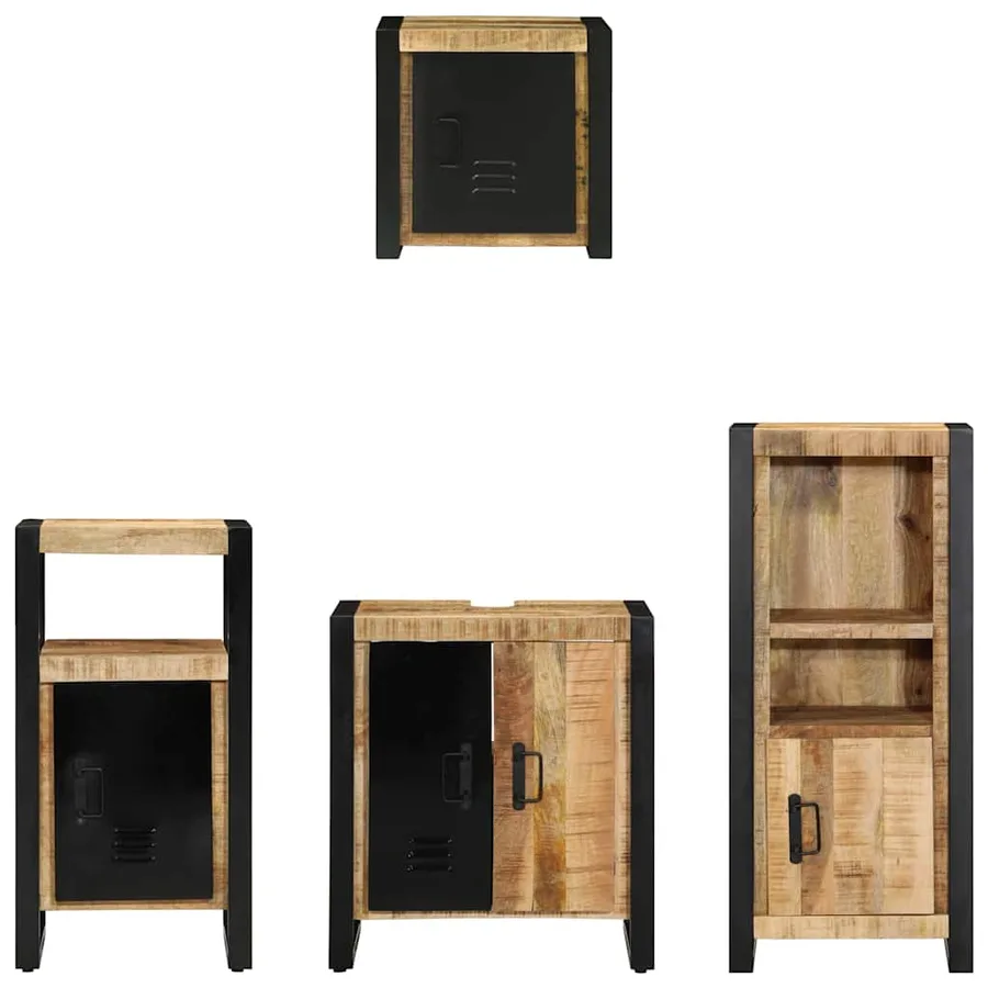 Ensemble de mobilier de salle de bain avec tiroir 4 pcs - 9