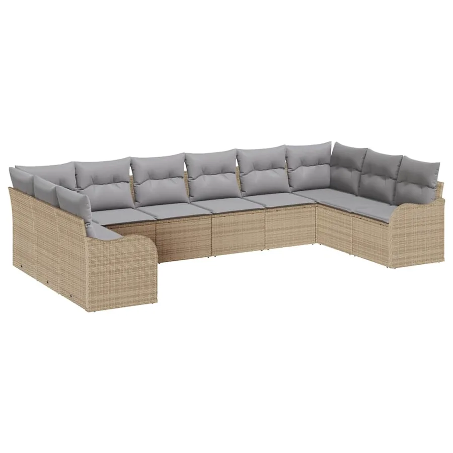 Ensemble de canapé de jardin Beige 344 x 177,5 x 85 cm - 2