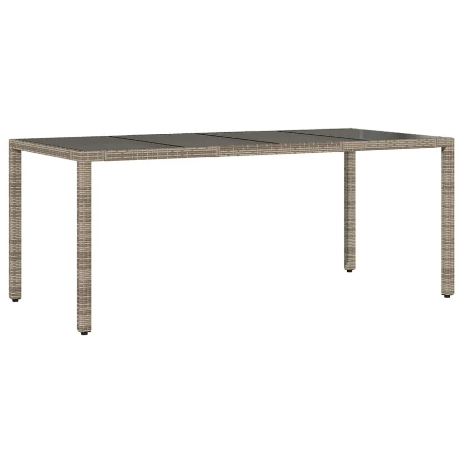 Ensemble de salle à manger pour jardin 9 pcs Gris polyrotin - 5