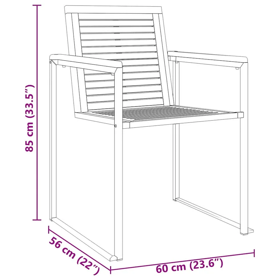 Ensemble de salle à manger pour jardin 9 pcs - 13