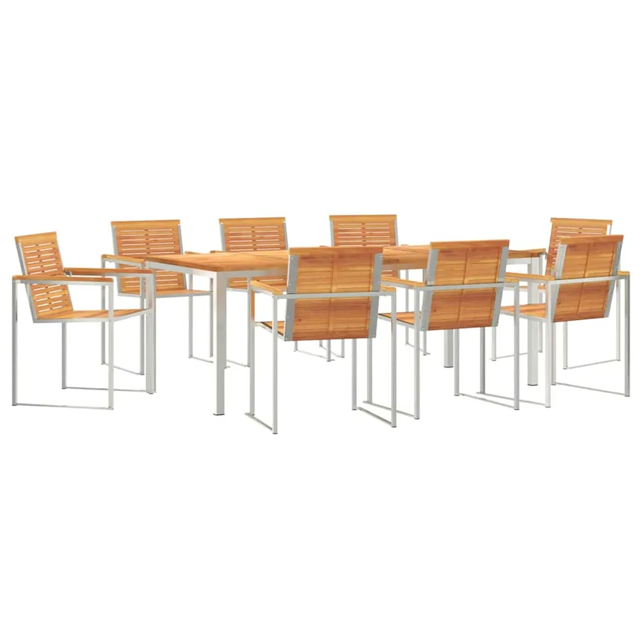Ensemble de salle à manger pour jardin 9 pcs - 2