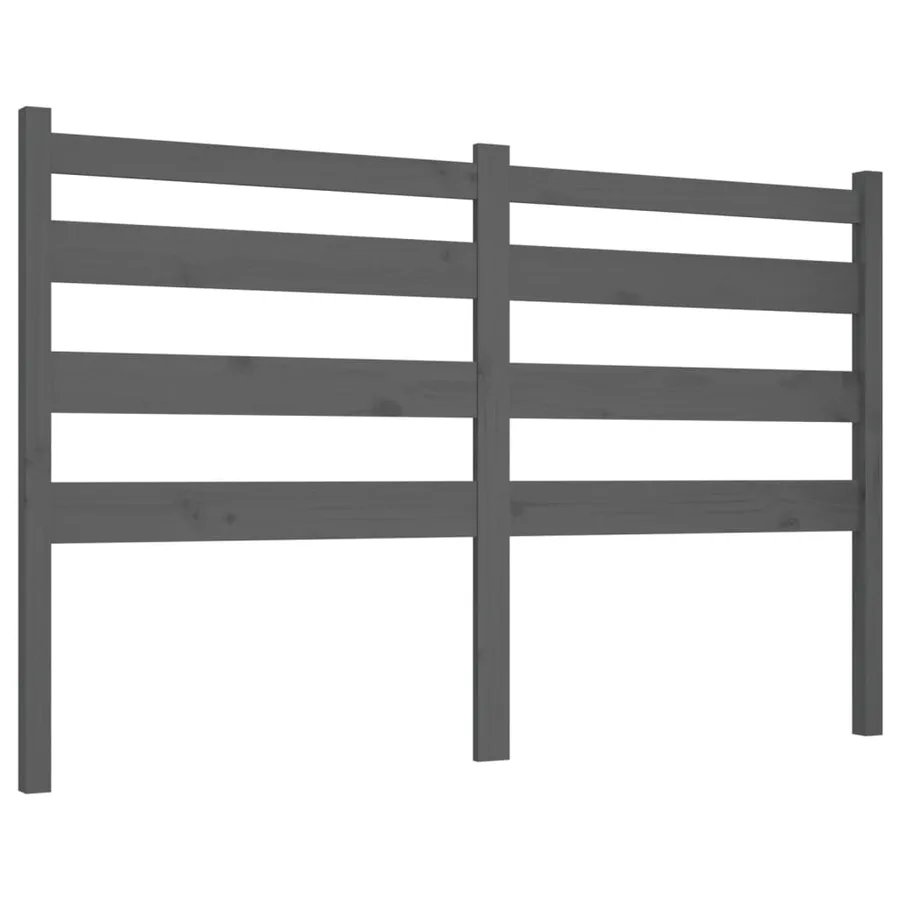 Tête de lit Gris 156x4x100 cm Bois massif de pin - 2