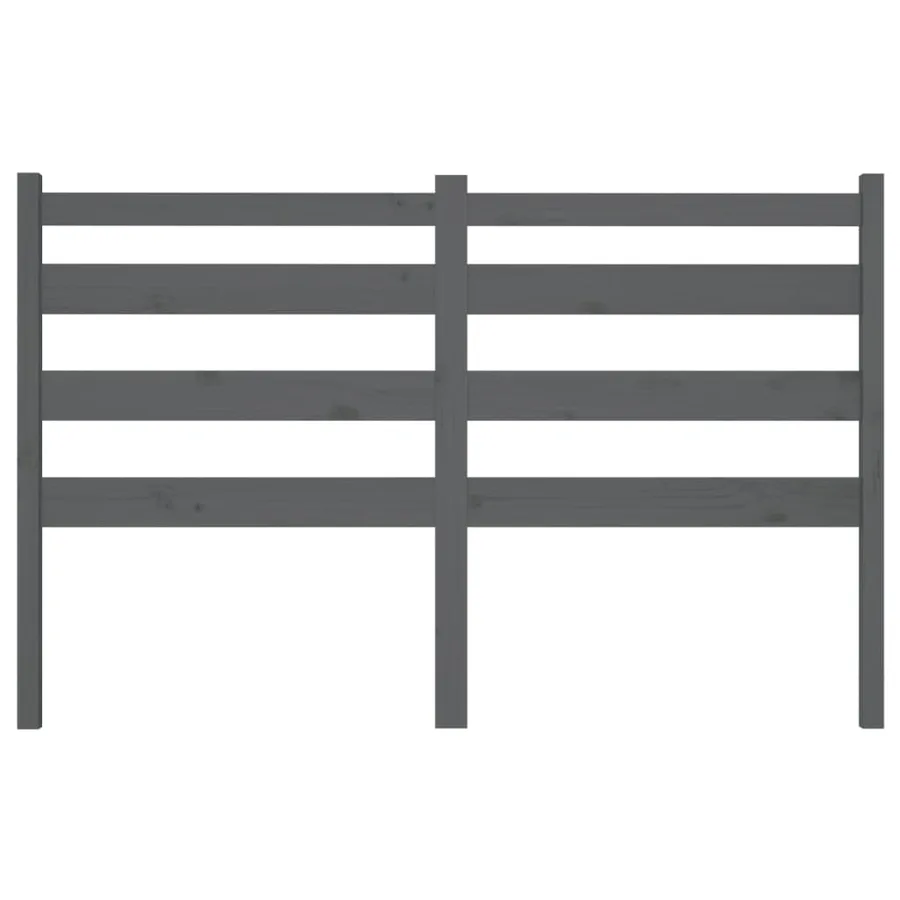 Tête de lit Gris 156x4x100 cm Bois massif de pin - 4