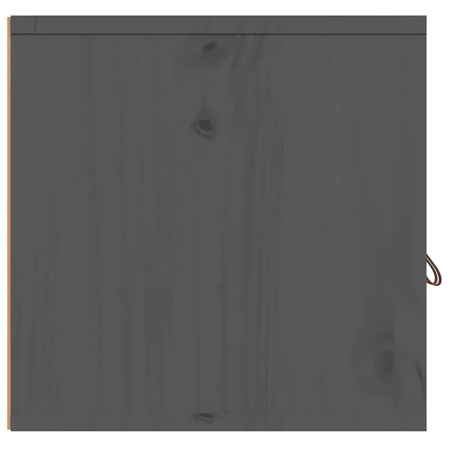 Armoire murale Gris 80x30x30 cm Bois de pin massif - 8