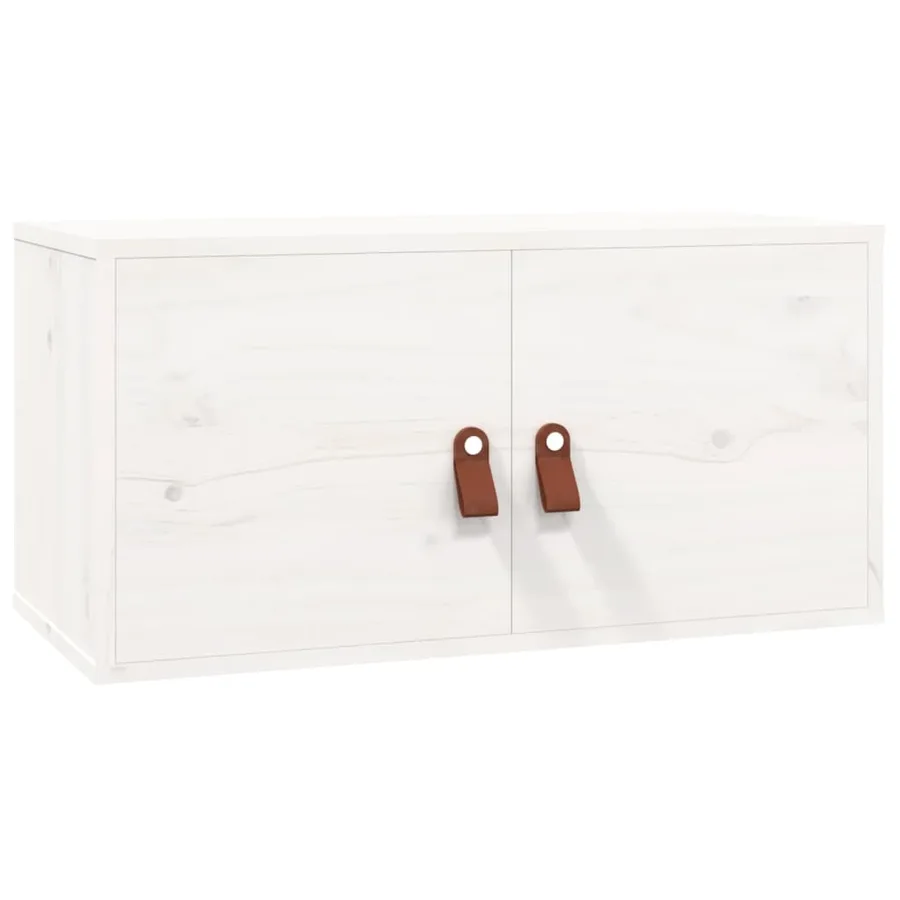 Armoires murales 2 pcs Blanc 60x30x30 cm Bois de pin massif - 4