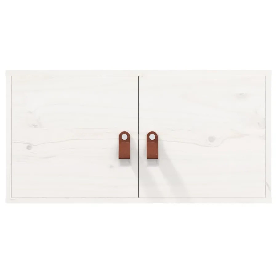Armoires murales 2 pcs Blanc 60x30x30 cm Bois de pin massif - 5