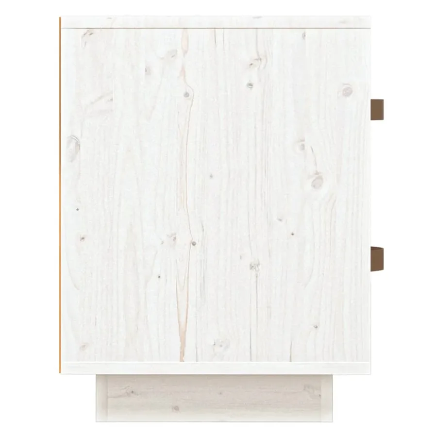 Tables de chevet 2 pcs Blanc 40x34x45 cm Bois de pin massif - 9