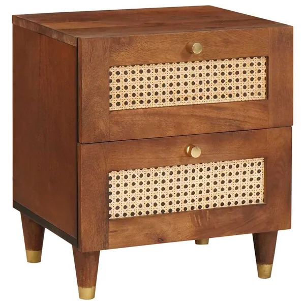 Cabinet de chevet Marron 40 x 33,5 x 46 cm Bois d'acacia massif