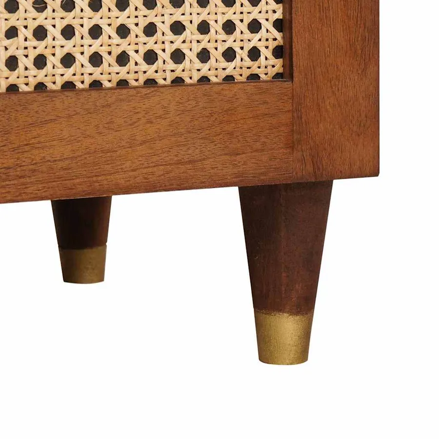 Cabinet de chevet Marron 40 x 33 x 46 cm Bois d'acacia massif - 8