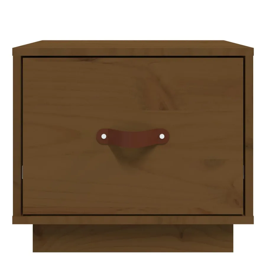 Table de chevet Marron miel 40x34x35 cm Bois de pin solide - 5