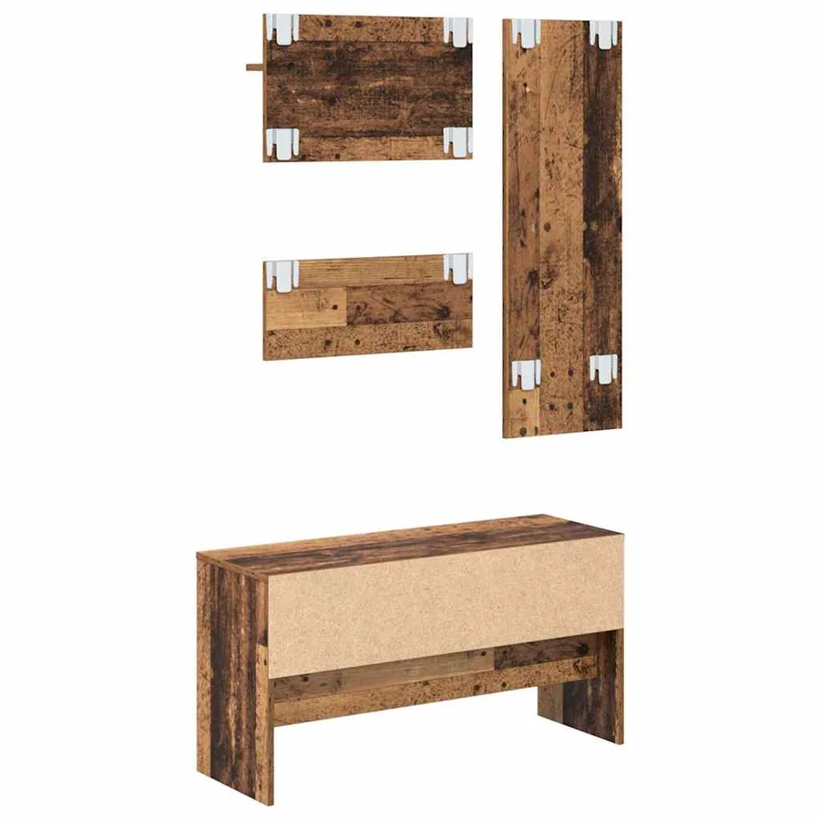 Ensemble de meubles d'entrée Bois ancien 90 x 31 x 46,5 cm - 12