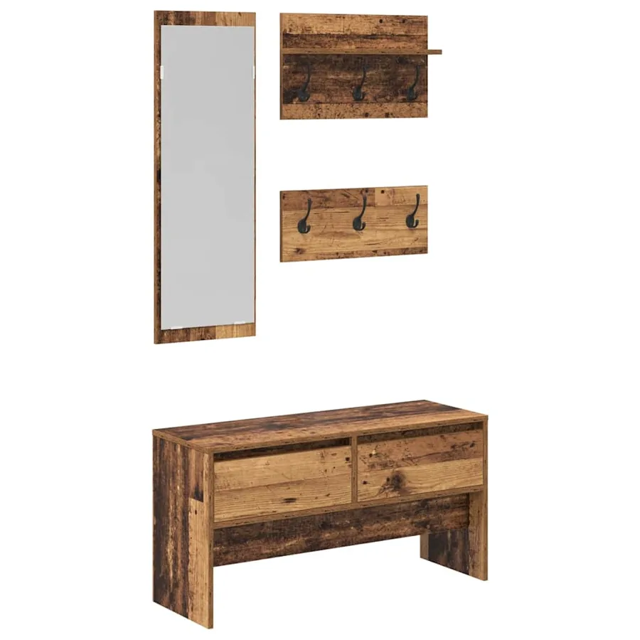 Ensemble de meubles d'entrée Bois ancien 90 x 31 x 46,5 cm - 2