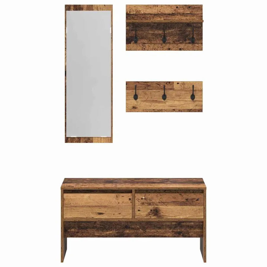 Ensemble de meubles d'entrée Bois ancien 90 x 31 x 46,5 cm - 8