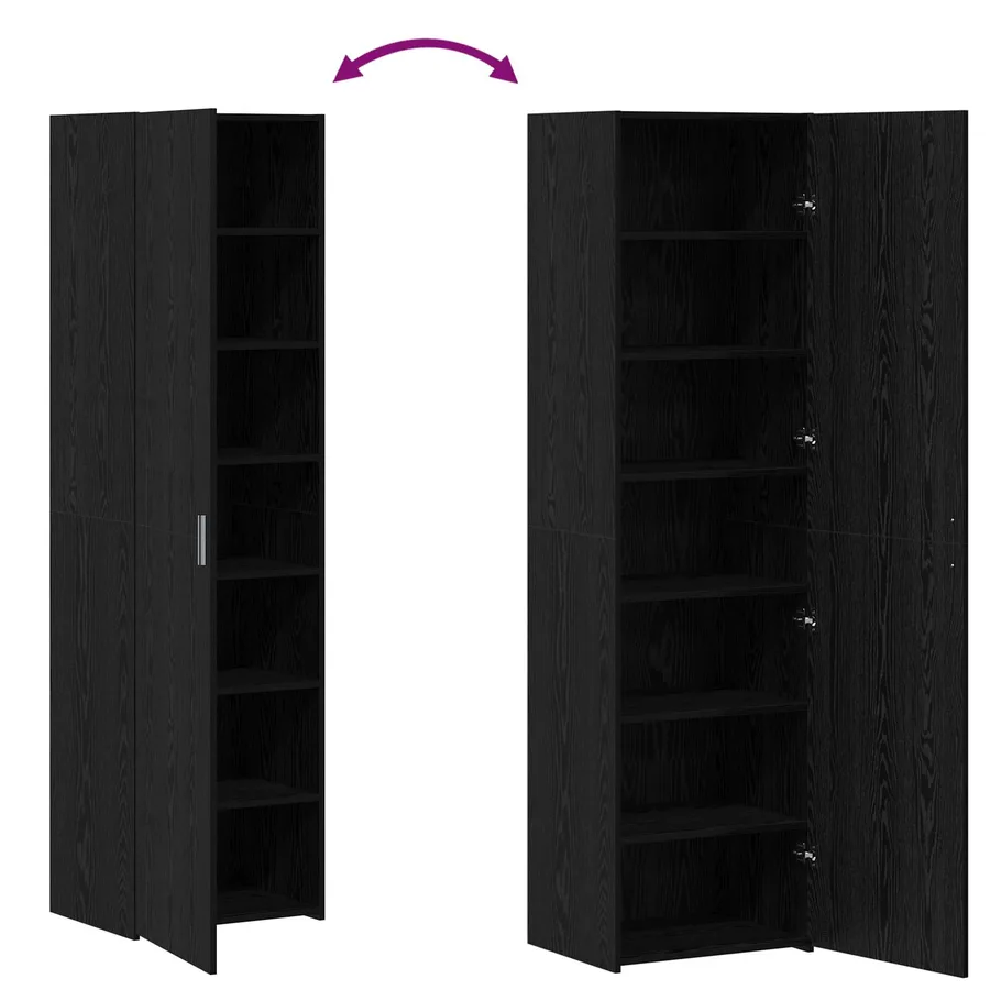 Haut Armoire Chêne noir 50 x 42,5 x 185 cm - 12