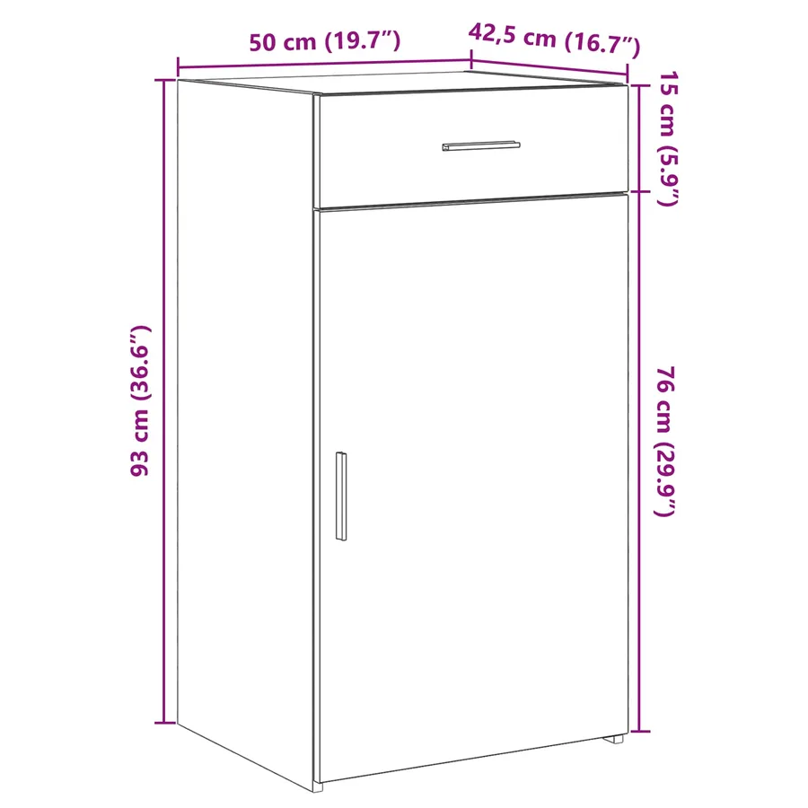 Buffet avec tiroir Bois ancien 50 x 42,5 x 93 cm - 14