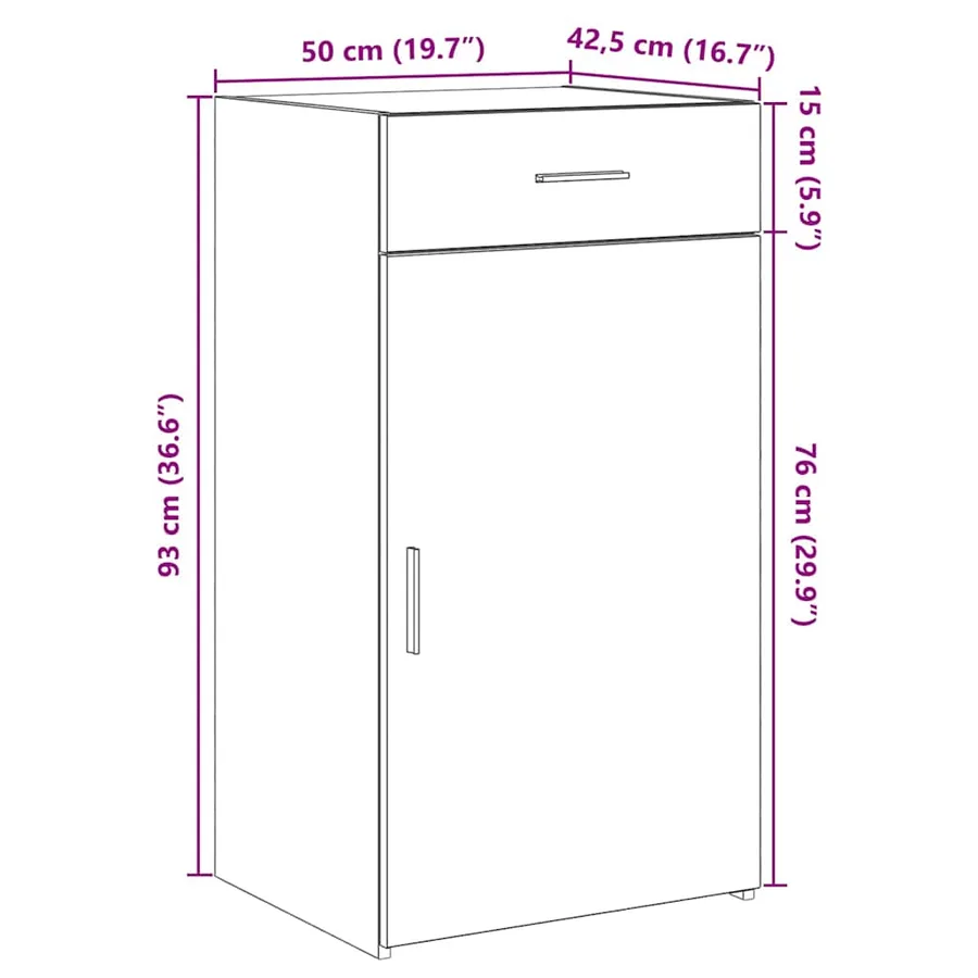Buffet avec tiroir Bois ancien 50 x 42,5 x 93 cm - 15