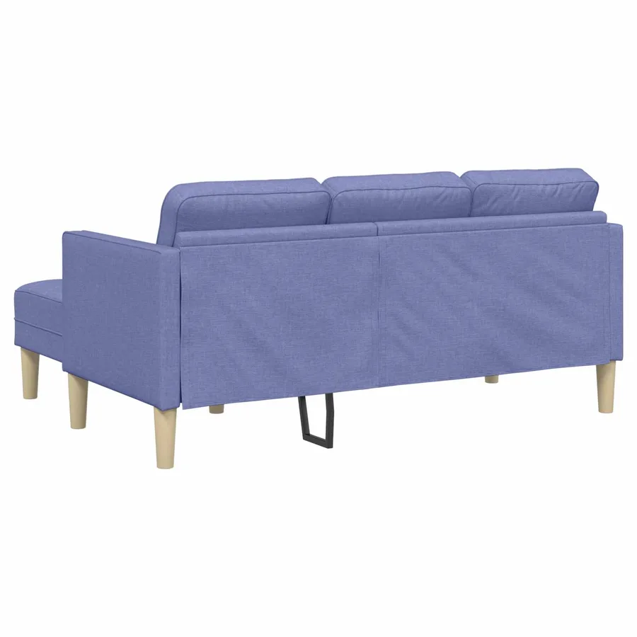 Ensemble de Canapés avec coussin 2 pcs Bleu denim Polyester - 10