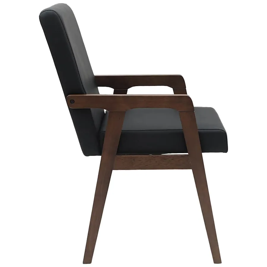 Chaises de salle à manger avec coussins (2 pcs) bois massif marron caoutchouc - 6