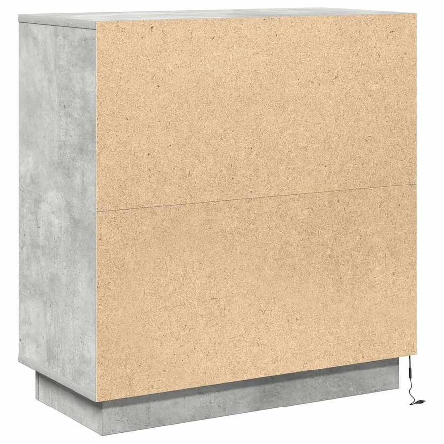 Buffet LED pour Gris béton 71 x 34,5 x 75 cm Bois d'ingénierie - 11