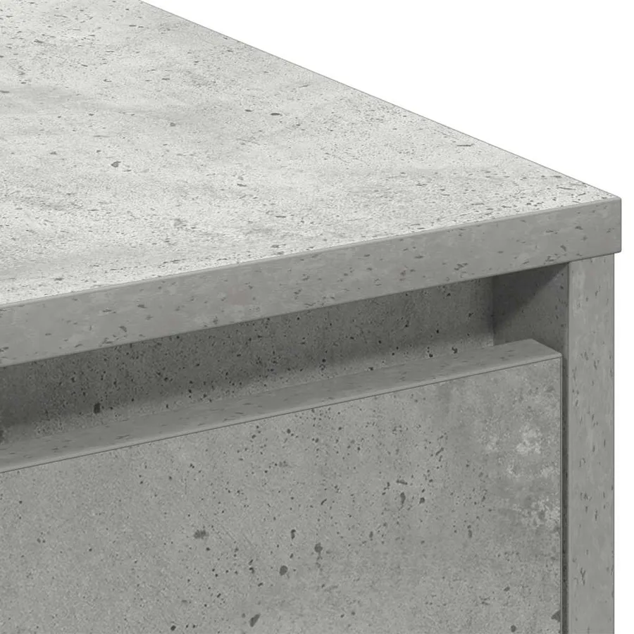 Buffet LED pour Gris béton 71 x 34,5 x 75 cm Bois d'ingénierie - 12
