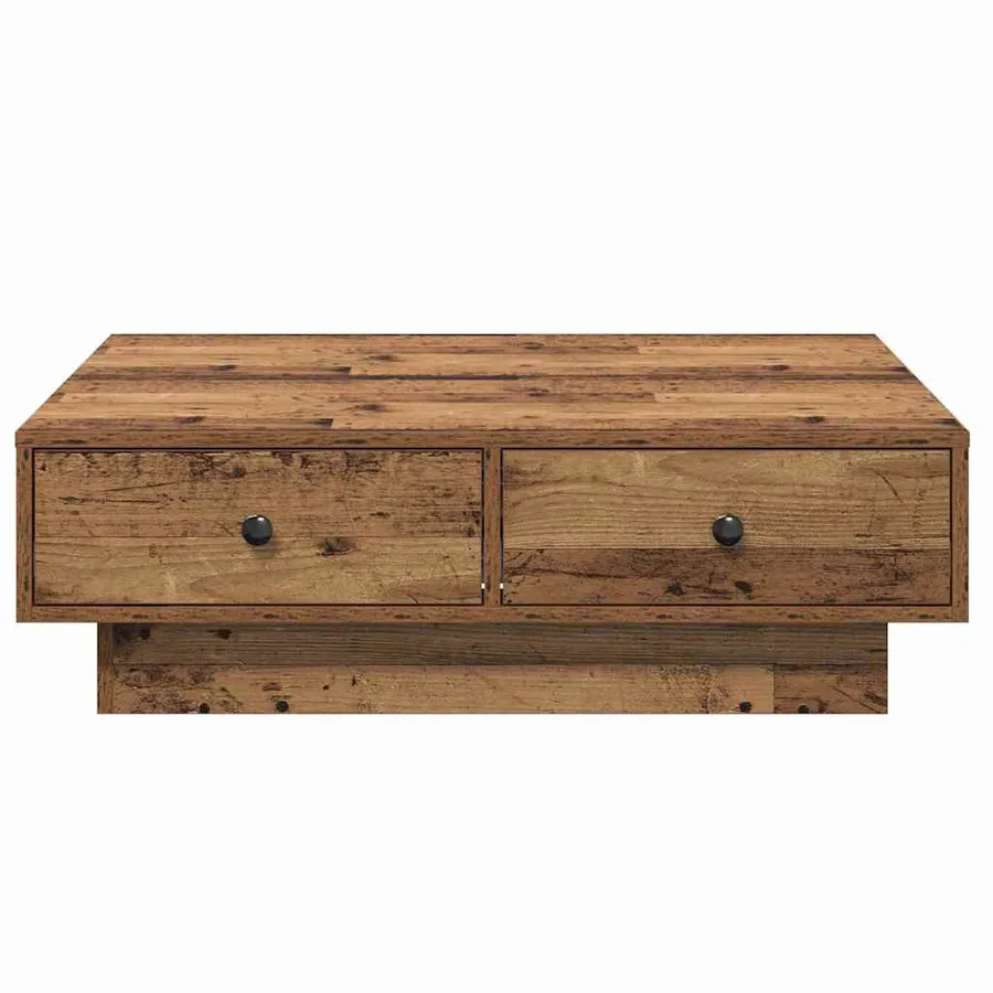 Table basse Bois ancien 90 x 90 x 28 cm Bois d'ingénierie - 5