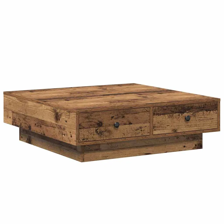 Table basse Bois ancien 90 x 90 x 28 cm Bois d'ingénierie - 7
