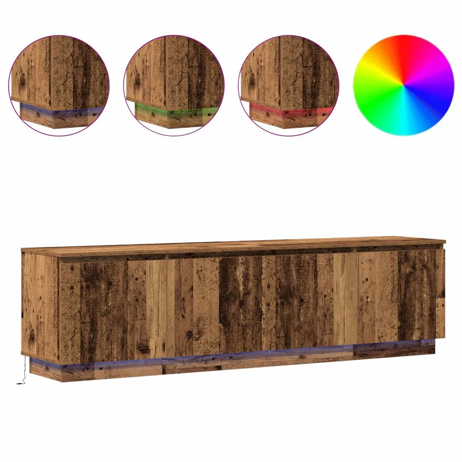 Meuble TV Bois Ancien 180 x 38 x 49 cm Bois d'ingénierie - 4