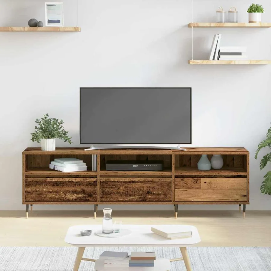 Meuble TV Bois Ancien 150 x 30 x 45 cm Bois d'ingénierie - 4