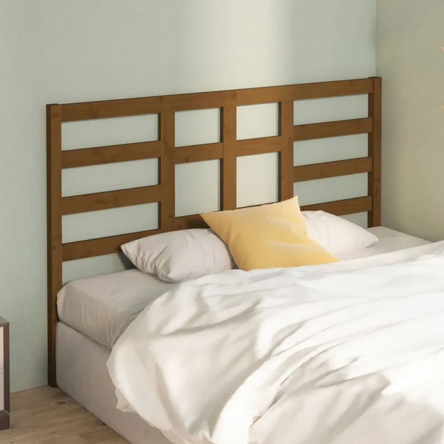 Tête de lit Marron miel 156x4x104 cm Bois massif de pin - 3