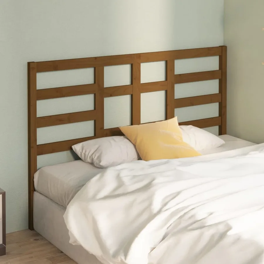 Tête de lit Marron miel 146x4x104 cm Bois massif de pin - 3