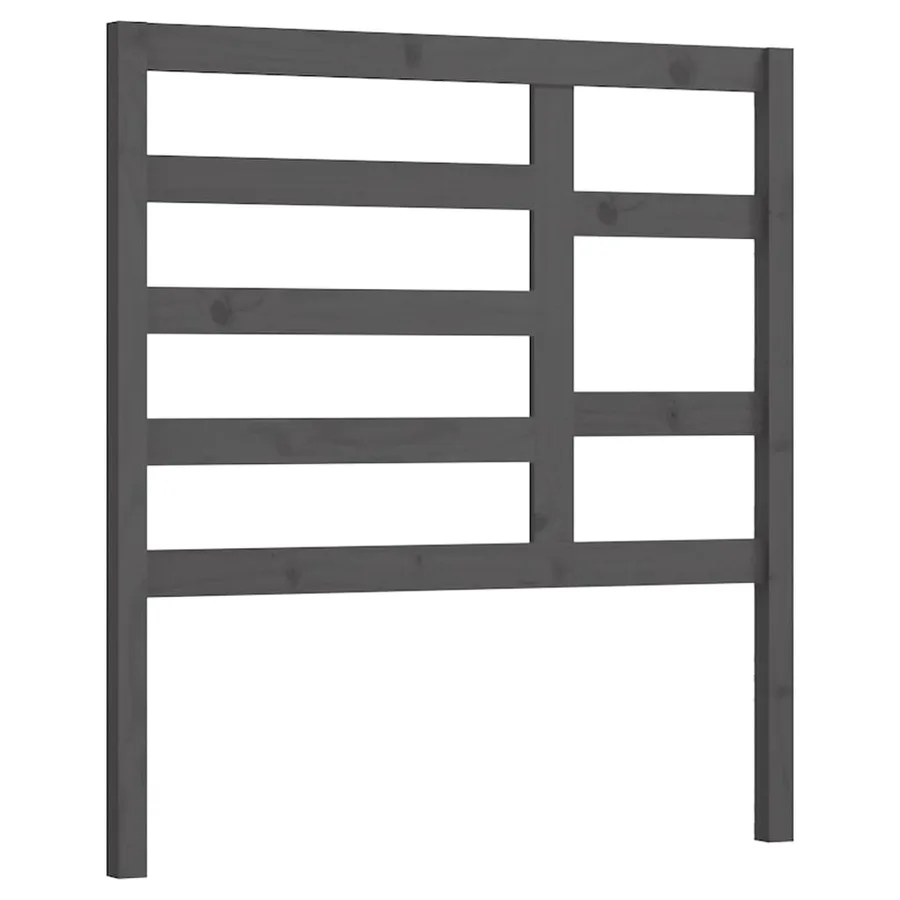 Tête de lit Gris 81x4x104 cm Bois massif de pin - 2