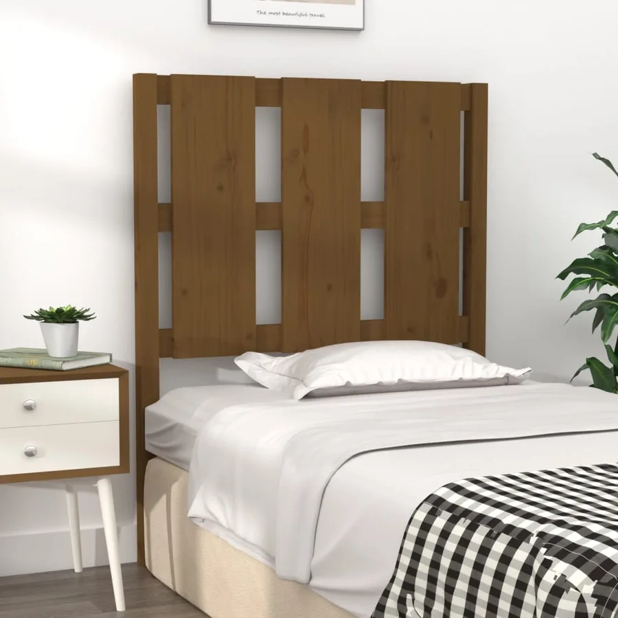 Tête de lit Marron miel 80,5x4x100 cm Bois massif de pin - 3