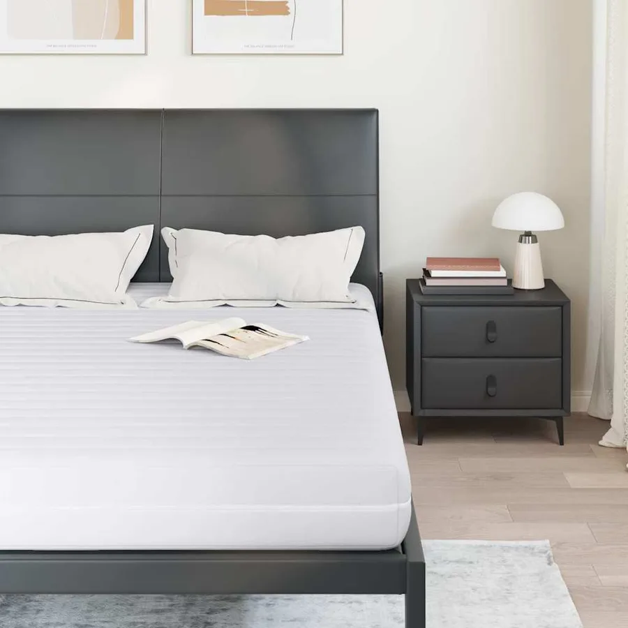 Matelas Blanc 140 x 190 cm Ressort ensaché - 3