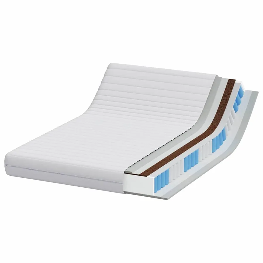 Matelas Blanc 140 x 190 cm Ressort ensaché - 4