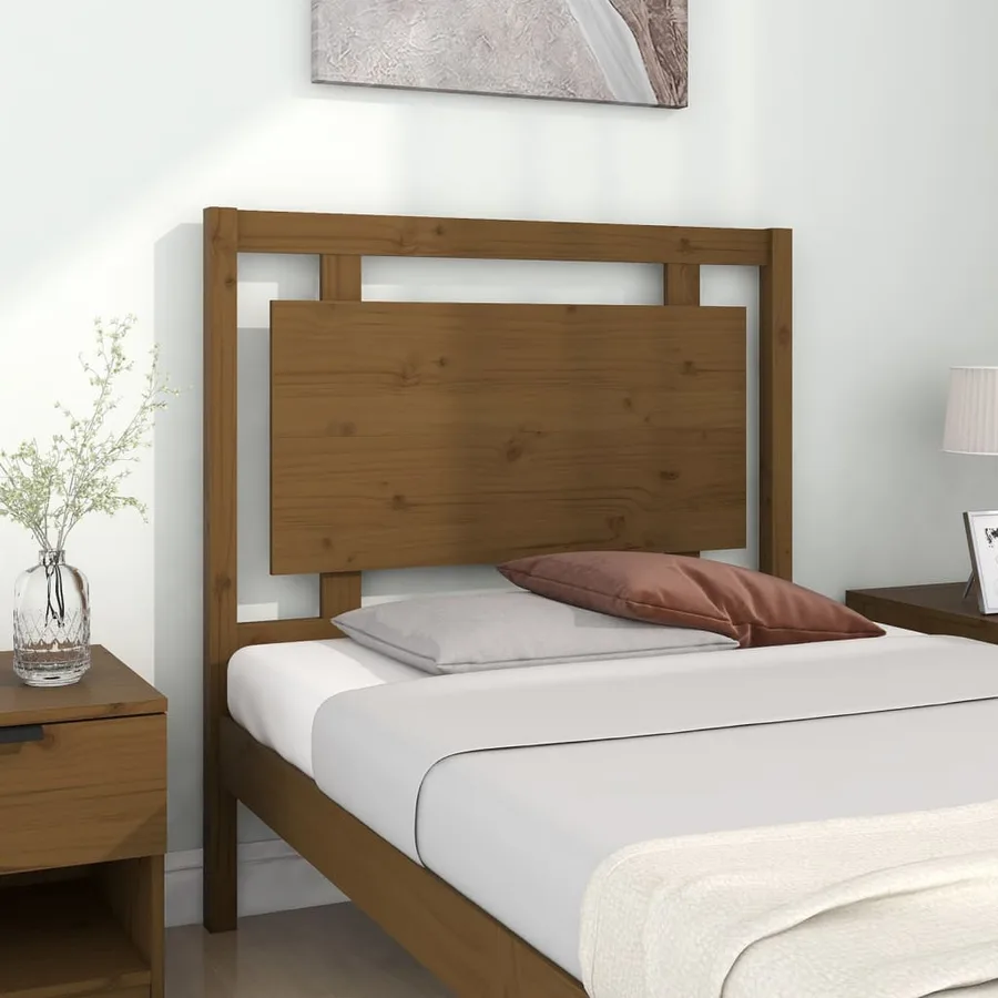 Tête de lit Marron miel 95,5x4x100 cm Bois massif de pin - 3