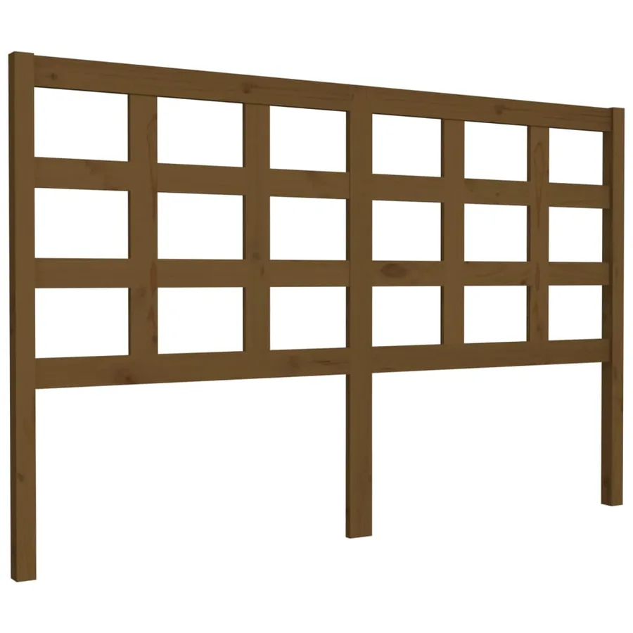 Tête de lit Marron miel 156x4x100 cm Bois massif de pin - 2