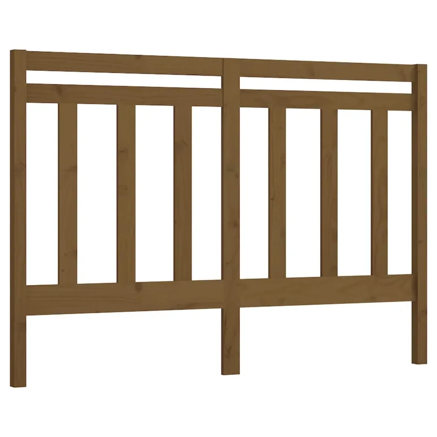 Tête de lit Marron miel 126x4x100 cm Bois massif de pin - 2