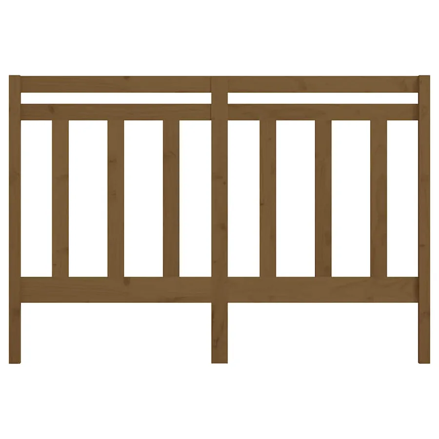 Tête de lit Marron miel 126x4x100 cm Bois massif de pin - 4
