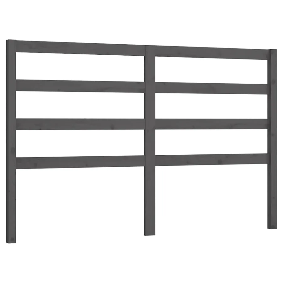 Tête de lit Gris 166x4x100 cm Bois massif de pin - 2