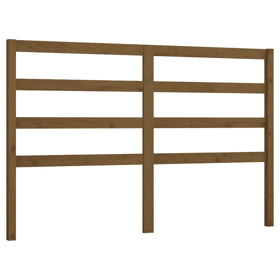 Tête de lit Marron miel 126x4x100 cm Bois massif de pin - 2